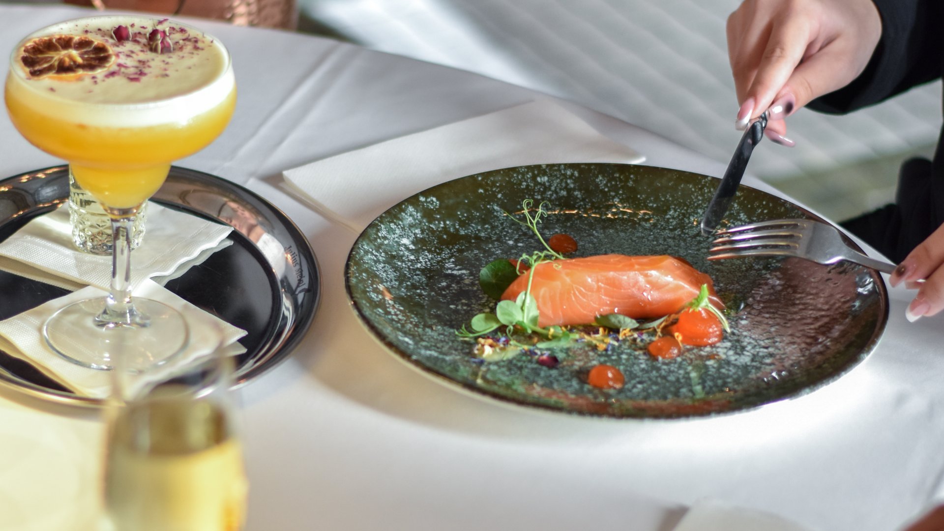 Restaurant with an elegant dinner